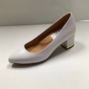 NEW 1936 women's mia plain shoe single band heel in white leather